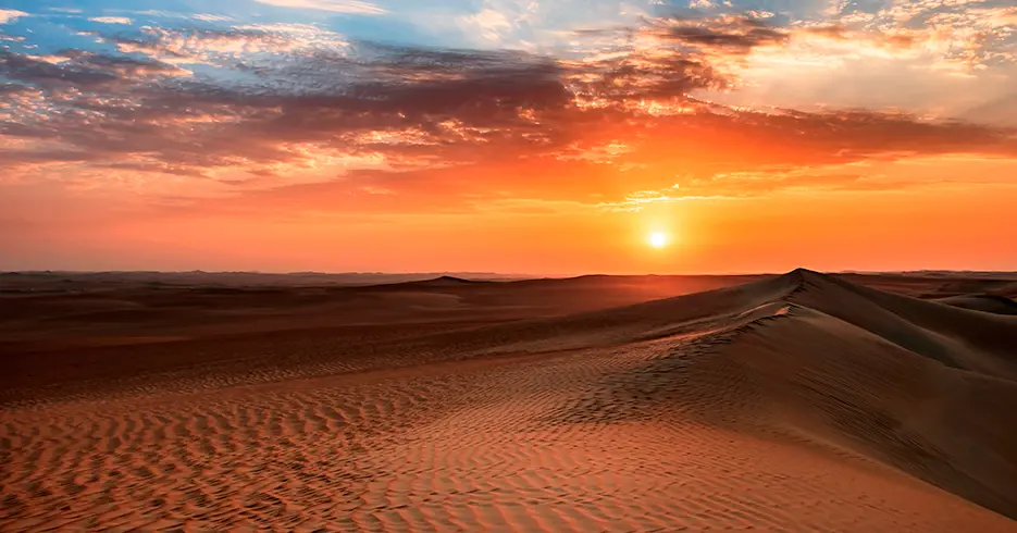 Pôr do sol nas dunas de Huacachina