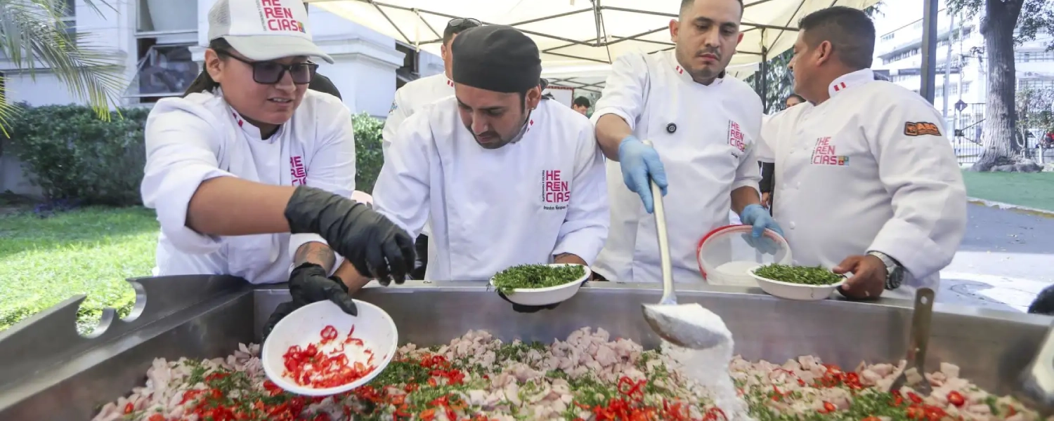 Preparing ceviche in Peru