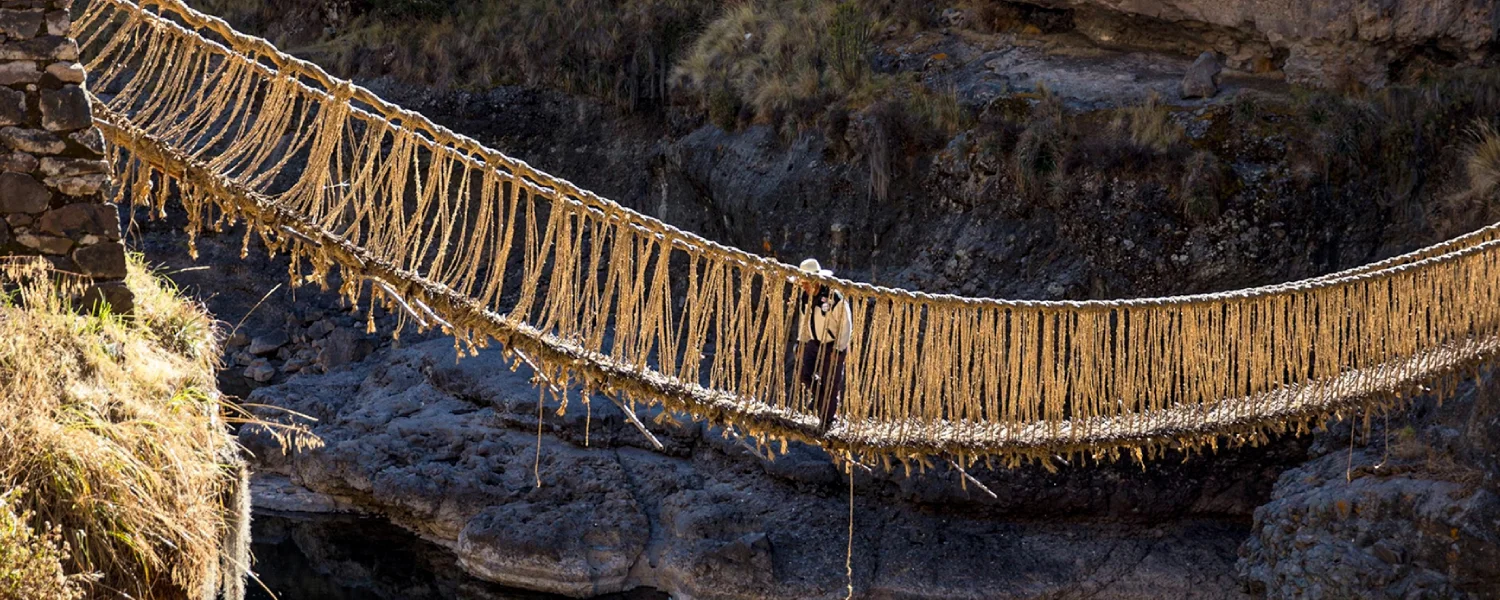 Inca suspension bridge