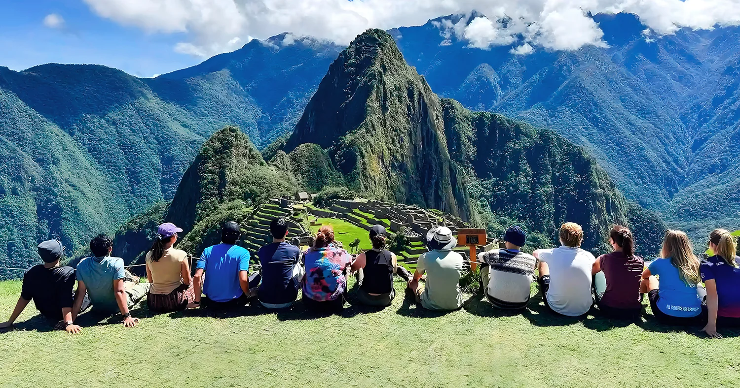 Travelers at Machu Picchu
