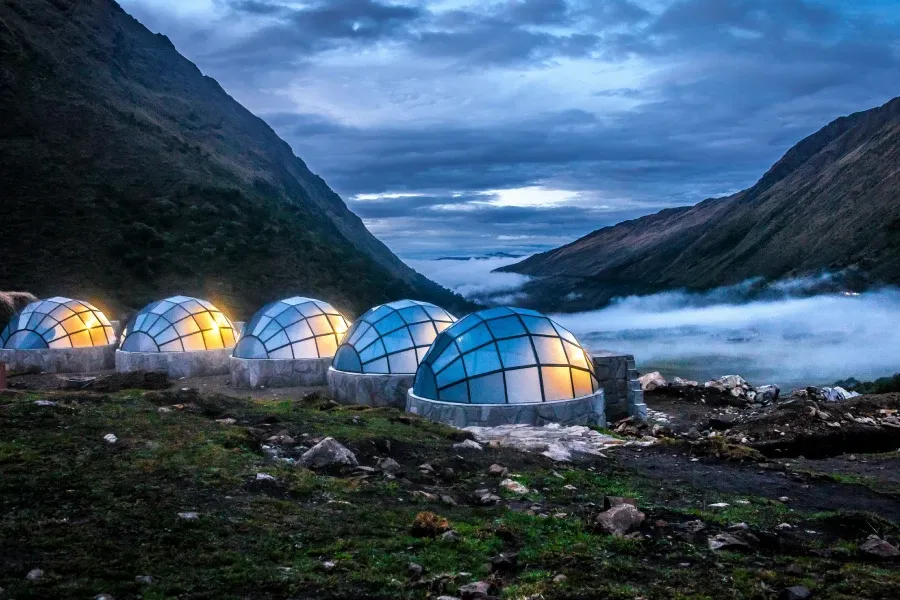 Domes on the salkantay trek trail