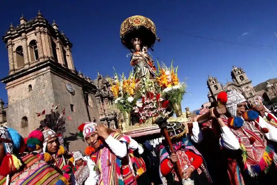 Corpus Christi procession in Cusco