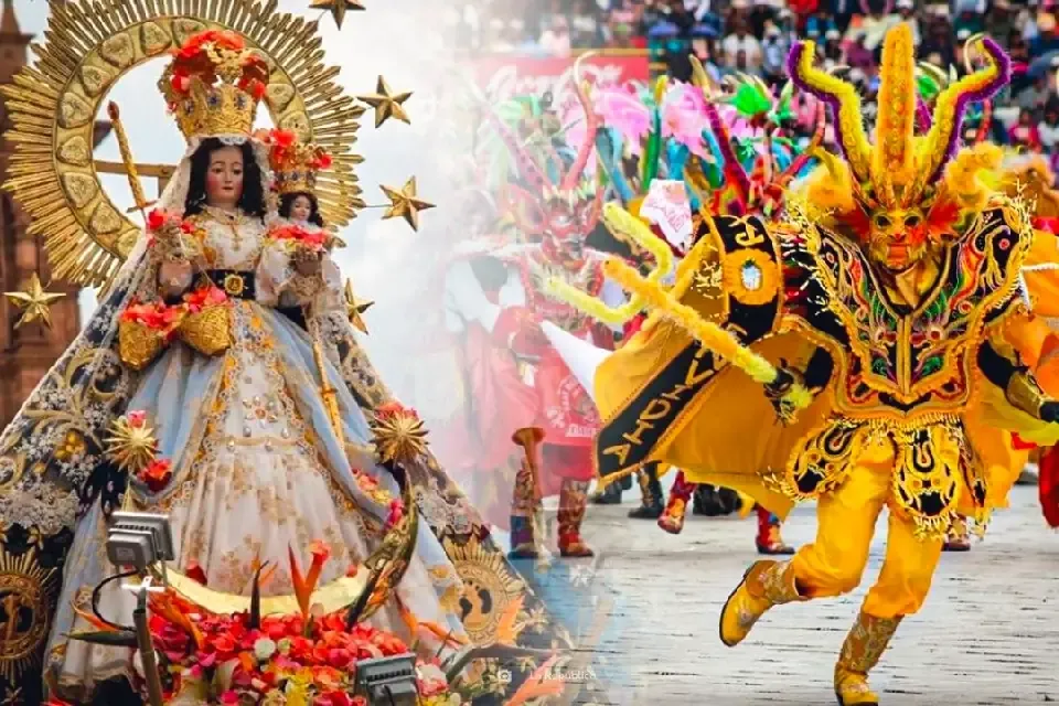 Candelaria Festival dancers in Puno